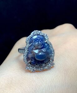 mẫu nhẫn phật di lặc sapphire